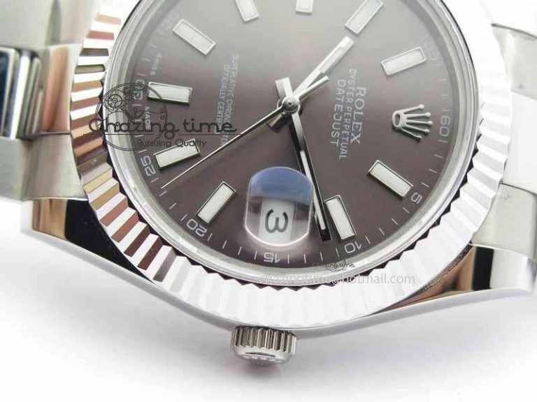 DateJust II 41mm SS BP Maker Best Edition Dark Gray Dial On SS Bracelet SA3136