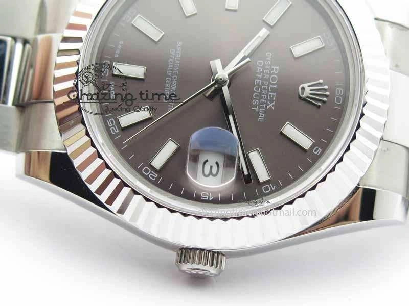 DateJust II 41mm SS BP Maker Best Edition Dark Gray Dial On SS Bracelet SA3136