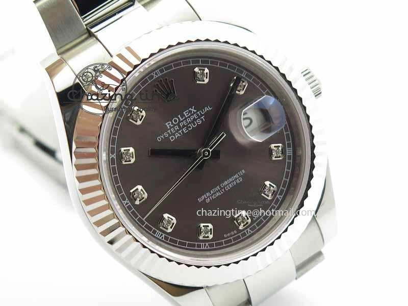 DateJust II 41mm SS BP Maker Best Edition Gray Dial Diam On SS Bracelet SA3136