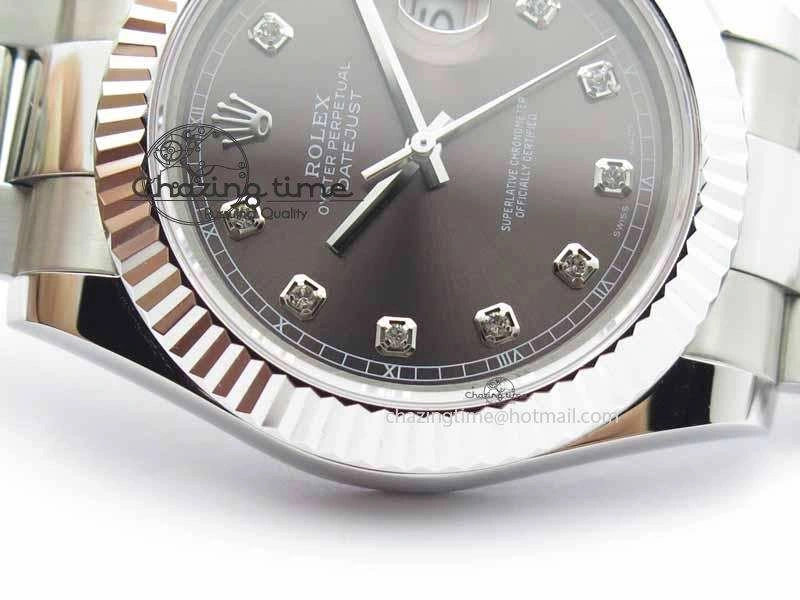 DateJust II 41mm SS BP Maker Best Edition Gray Dial Diam On SS Bracelet SA3136