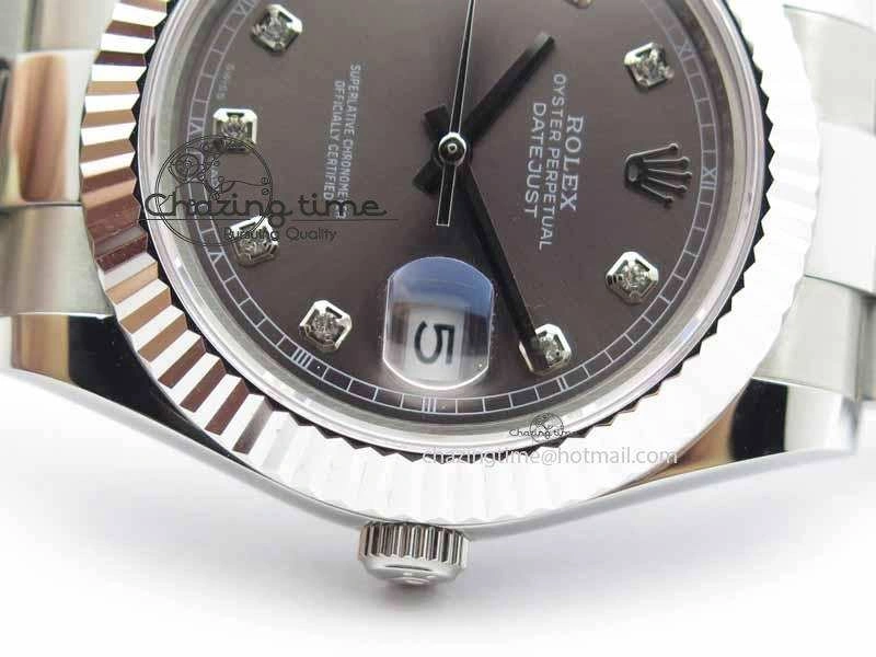 DateJust II 41mm SS BP Maker Best Edition Gray Dial Diam On SS Bracelet SA3136