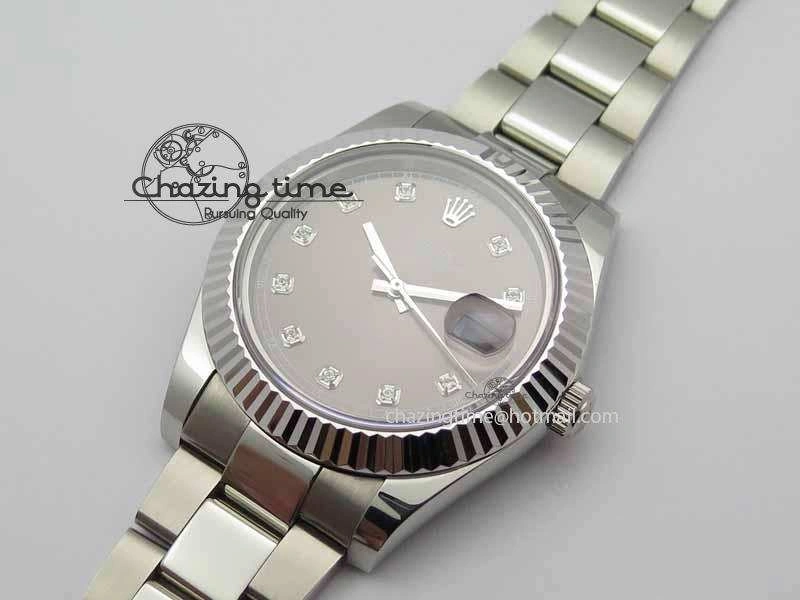 DateJust II 41mm SS BP Maker Best Edition Gray Dial Diam On SS Bracelet SA3136
