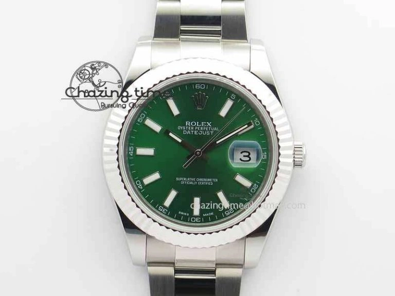 DateJust II 41mm SS BP Maker Best Edition Green Dial On SS Bracelet SA3136