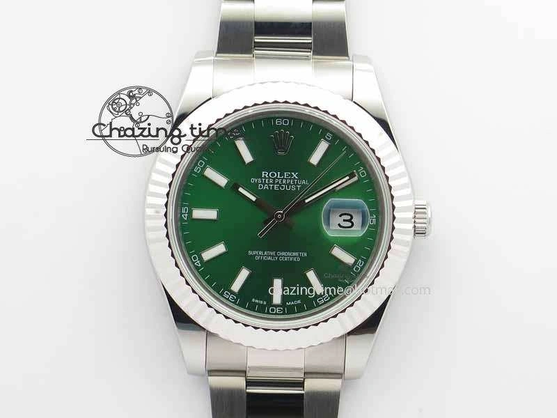 DateJust II 41mm SS BP Maker Best Edition Green Dial On SS Bracelet SA3136