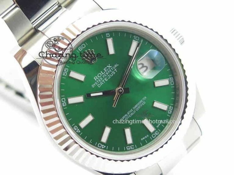 DateJust II 41mm SS BP Maker Best Edition Green Dial On SS Bracelet SA3136