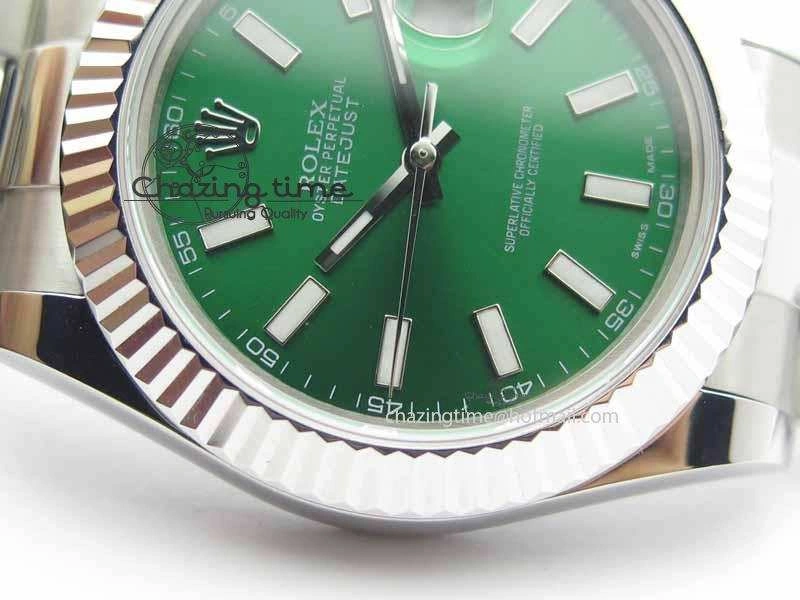 DateJust II 41mm SS BP Maker Best Edition Green Dial On SS Bracelet SA3136