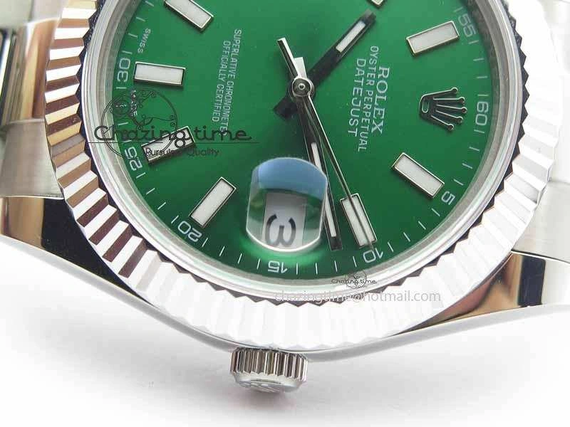DateJust II 41mm SS BP Maker Best Edition Green Dial On SS Bracelet SA3136