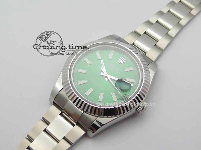 DateJust II 41mm SS BP Maker Best Edition Green Dial On SS Bracelet SA3136