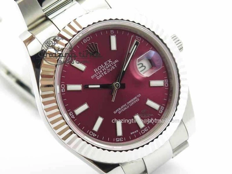 DateJust II 41mm SS BP Maker Best Edition Red Dial On SS Bracelet SA3136