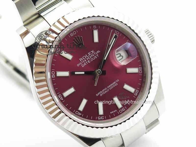 DateJust II 41mm SS BP Maker Best Edition Red Dial On SS Bracelet SA3136