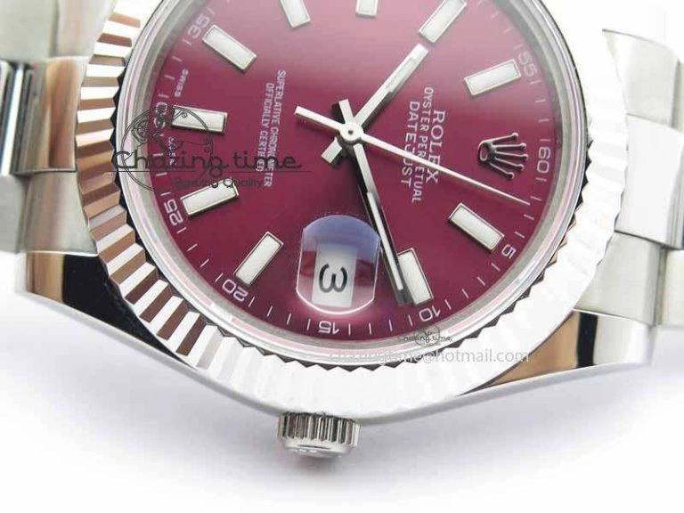 DateJust II 41mm SS BP Maker Best Edition Red Dial On SS Bracelet SA3136
