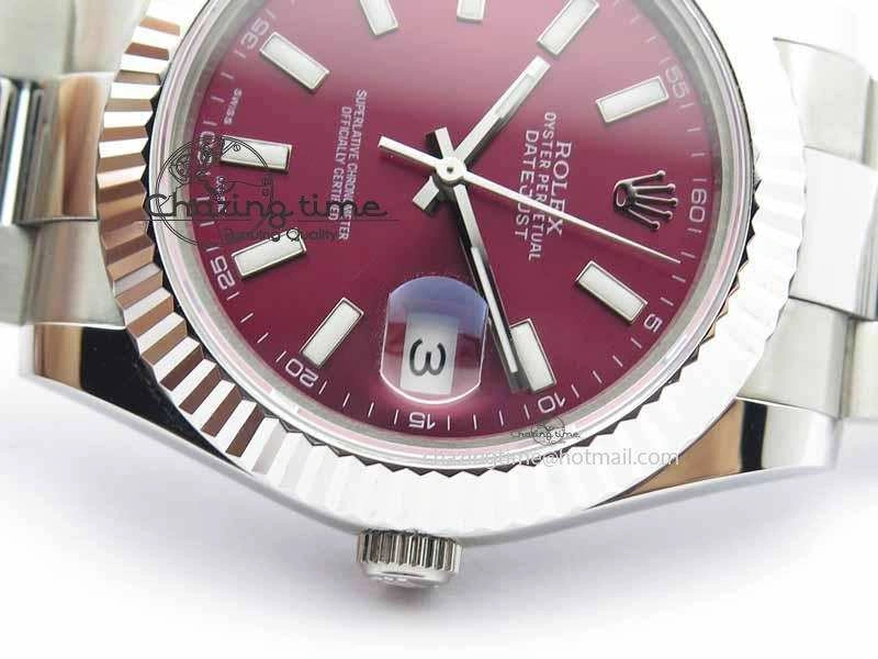 DateJust II 41mm SS BP Maker Best Edition Red Dial On SS Bracelet SA3136
