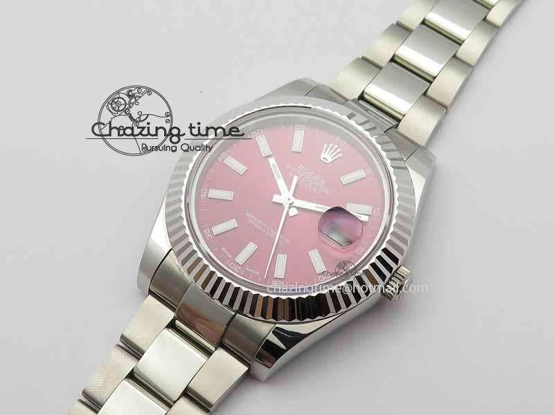 DateJust II 41mm SS BP Maker Best Edition Red Dial On SS Bracelet SA3136