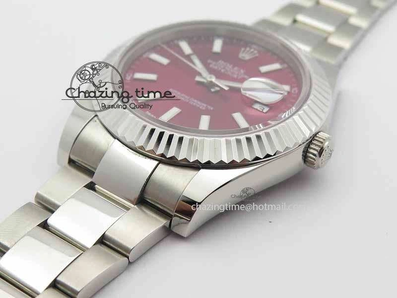 DateJust II 41mm SS BP Maker Best Edition Red Dial On SS Bracelet SA3136