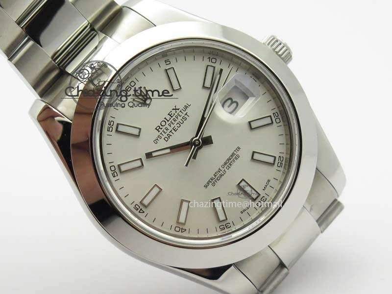 DateJust II 41mm SS BP-Maker Best Edition Sliver Stick Dial On SS Bracelet A2824 V2