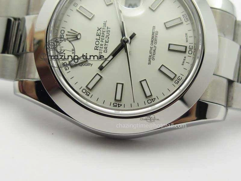 DateJust II 41mm SS BP-Maker Best Edition Sliver Stick Dial On SS Bracelet A2824 V2