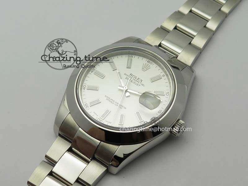 DateJust II 41mm SS BP-Maker Best Edition Sliver Stick Dial On SS Bracelet A2824 V2