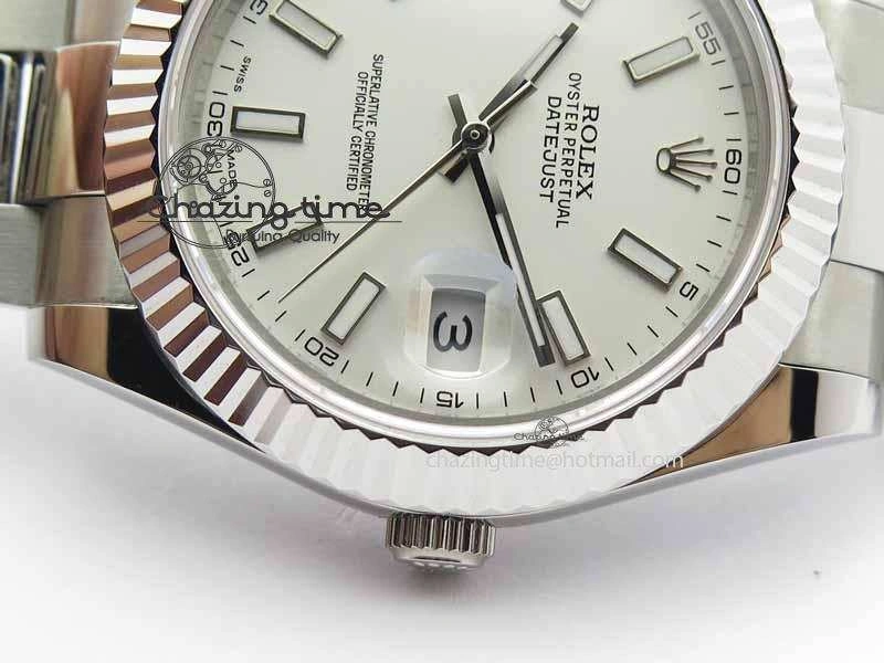 DateJust II 41mm SS BP Maker Best Edition White Dial On SS Bracelet SA3136