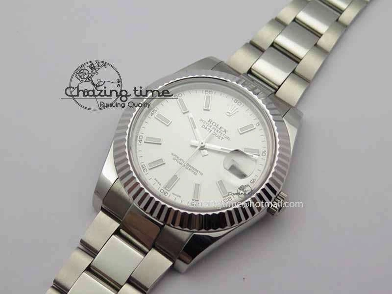 DateJust II 41mm SS BP Maker Best Edition White Dial On SS Bracelet SA3136