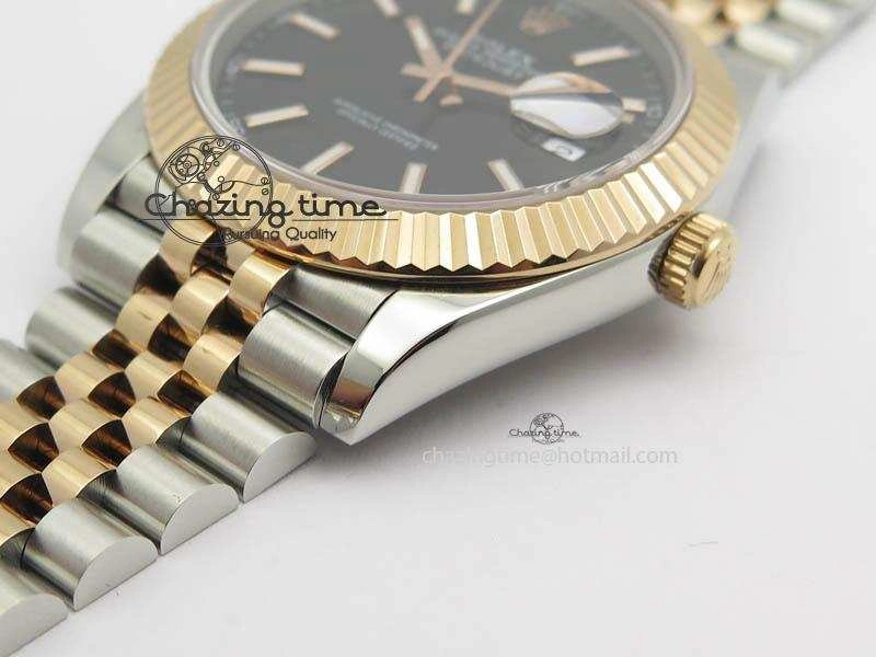 DateJust II 41mm SS RG BP Maker Best Edition Black Sticks Dial On New Version Jubilee Bracelet A2813