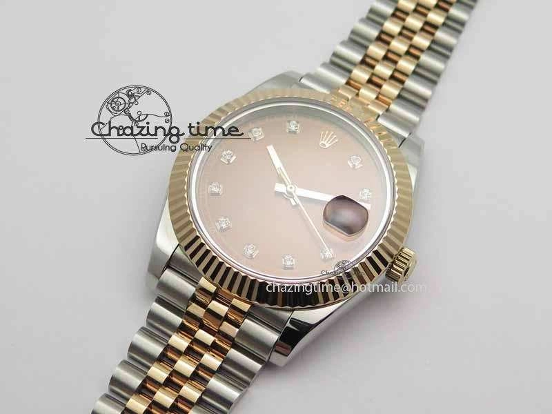 DateJust II 41mm SS RG BP Maker Best Edition Brown Diam Dial On New Version Jubilee Bracelet A2813