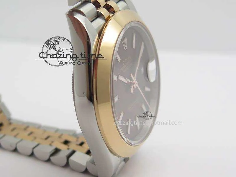DateJust II 41mm SS RG BP Maker Best Edition Brown Sticks Dial On New Version Jubilee Bracelet A2813