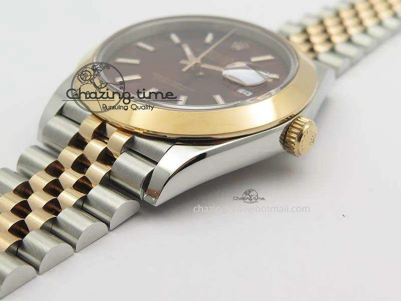 DateJust II 41mm SS RG BP Maker Best Edition Brown Sticks Dial On New Version Jubilee Bracelet A2813