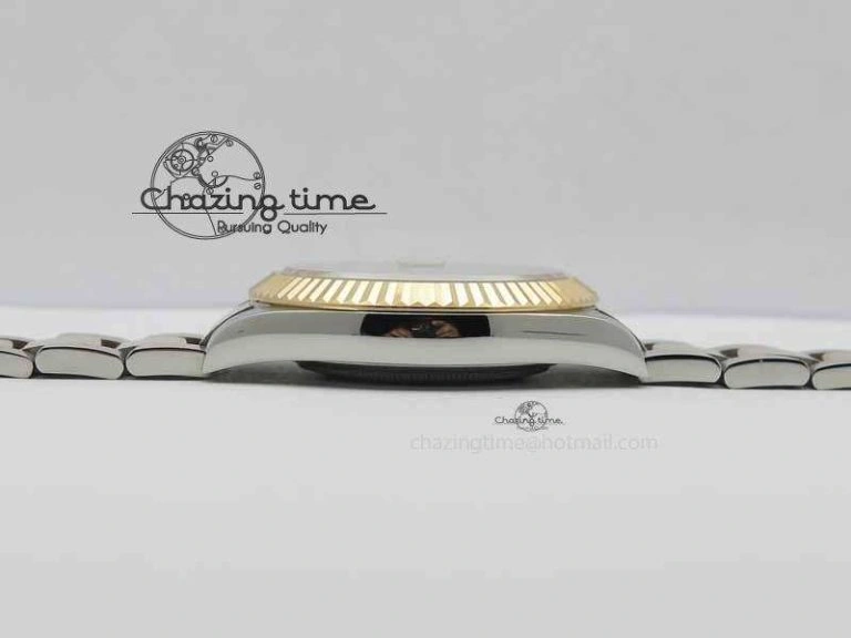 DateJust II 41mm SS RG BP Maker Best Edition Brown Sticks Dial On SS RG Bracelet SA3136