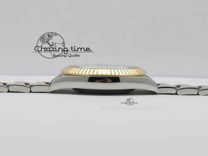 DateJust II 41mm SS RG BP Maker Best Edition Brown Sticks Dial On SS RG Bracelet SA3136