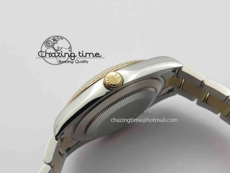 DateJust II 41mm SS RG BP Maker Best Edition Brown Sticks Dial On SS RG Bracelet SA3136