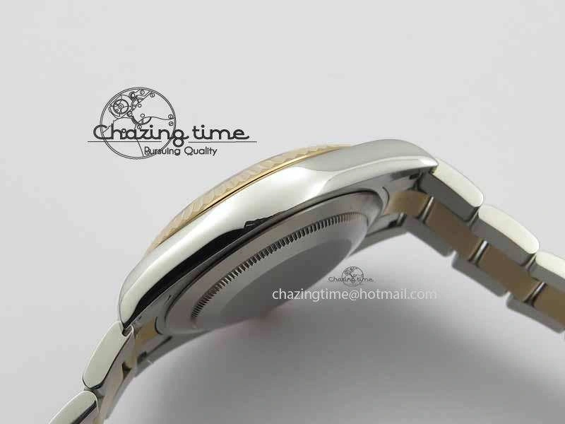 DateJust II 41mm SS RG BP Maker Best Edition Brown Sticks Dial On SS RG Bracelet SA3136