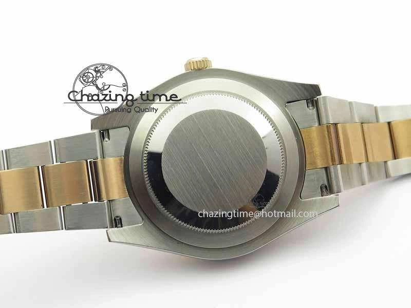 DateJust II 41mm SS RG BP Maker Best Edition Brown Sticks Dial On SS RG Bracelet SA3136