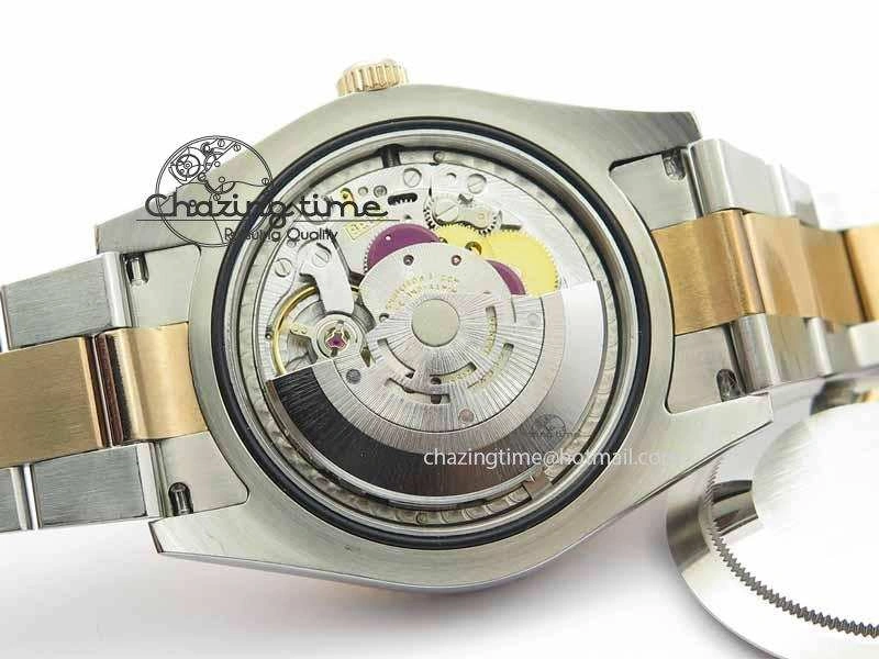 DateJust II 41mm SS RG BP Maker Best Edition Brown Sticks Dial On SS RG Bracelet SA3136