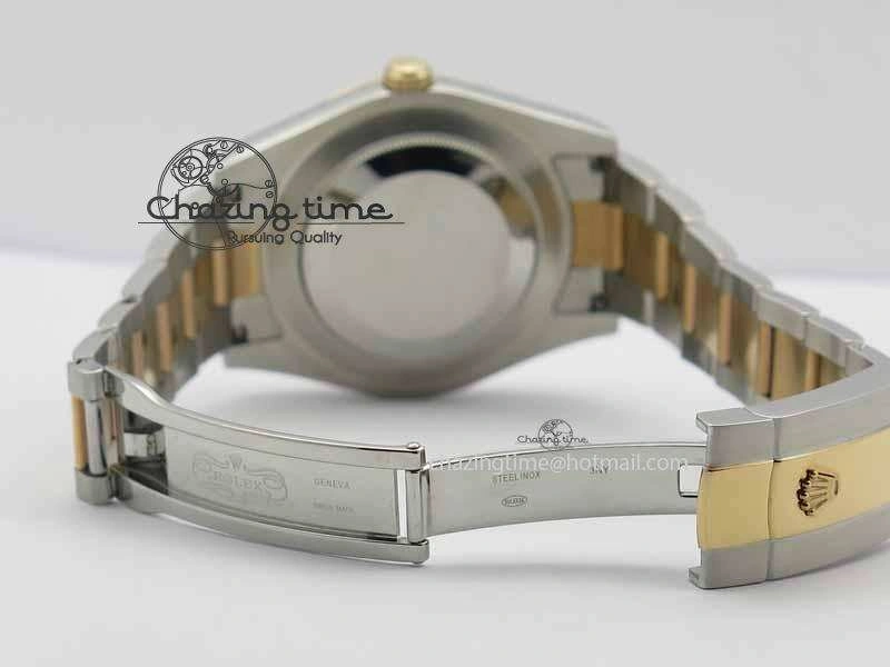 DateJust II 41mm SS RG BP Maker Best Edition Brown Sticks Dial On SS RG Bracelet SA3136