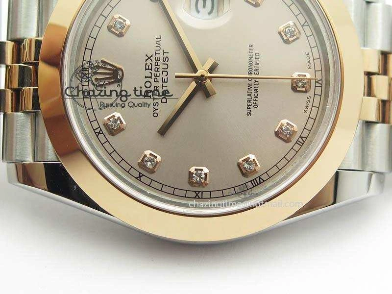 DateJust II 41mm SS RG BP Maker Best Edition Champagne Diam Dial On New Version Jubilee Bracelet A2813