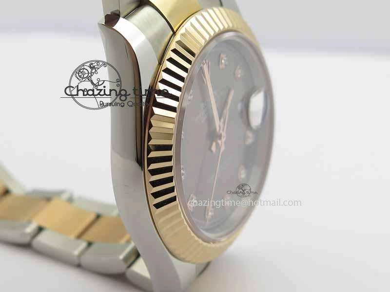 DateJust II 41mm SS RG BP Maker Best Edition Gray Diam Dial On SS RG Bracelet SA3136