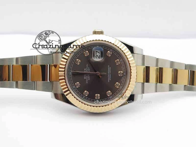 DateJust II 41mm SS RG BP Maker Best Edition Gray Diam Dial On SS RG Bracelet SA3136