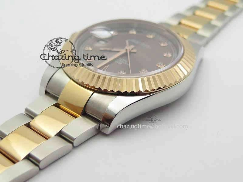 DateJust II 41mm SS RG BP Maker Best Edition Gray Diam Dial On SS RG Bracelet SA3136