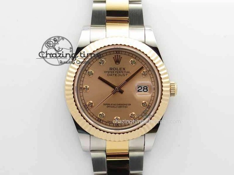DateJust II 41mm SS RG BP Maker Best Edition RG Diam Dial On SS RG Bracelet SA3136