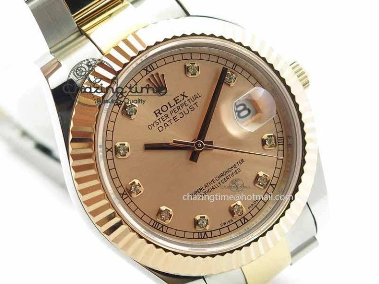 DateJust II 41mm SS RG BP Maker Best Edition RG Diam Dial On SS RG Bracelet SA3136