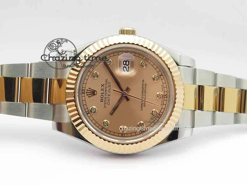 DateJust II 41mm SS RG BP Maker Best Edition RG Diam Dial On SS RG Bracelet SA3136