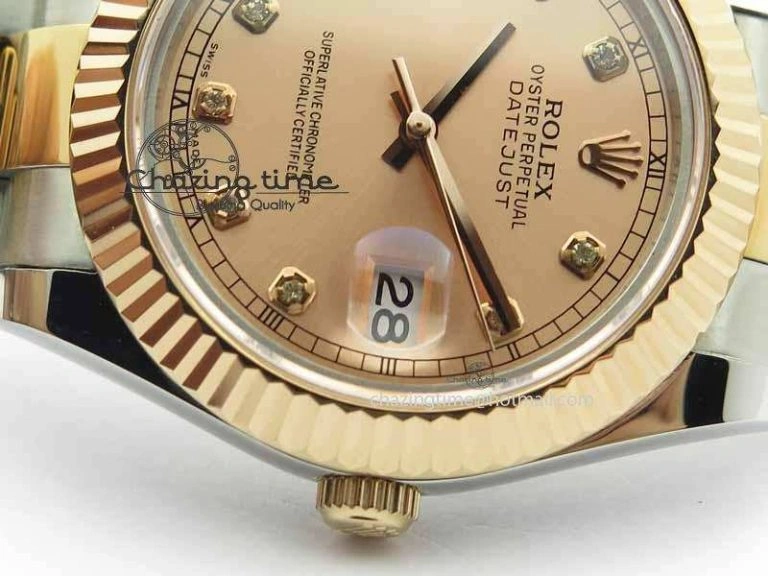 DateJust II 41mm SS RG BP Maker Best Edition RG Diam Dial On SS RG Bracelet SA3136