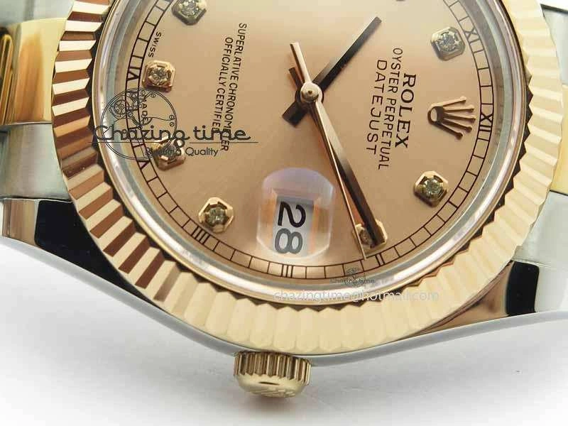 DateJust II 41mm SS RG BP Maker Best Edition RG Diam Dial On SS RG Bracelet SA3136