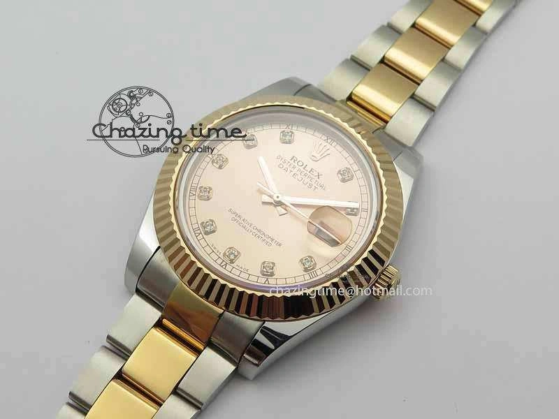 DateJust II 41mm SS RG BP Maker Best Edition RG Diam Dial On SS RG Bracelet SA3136
