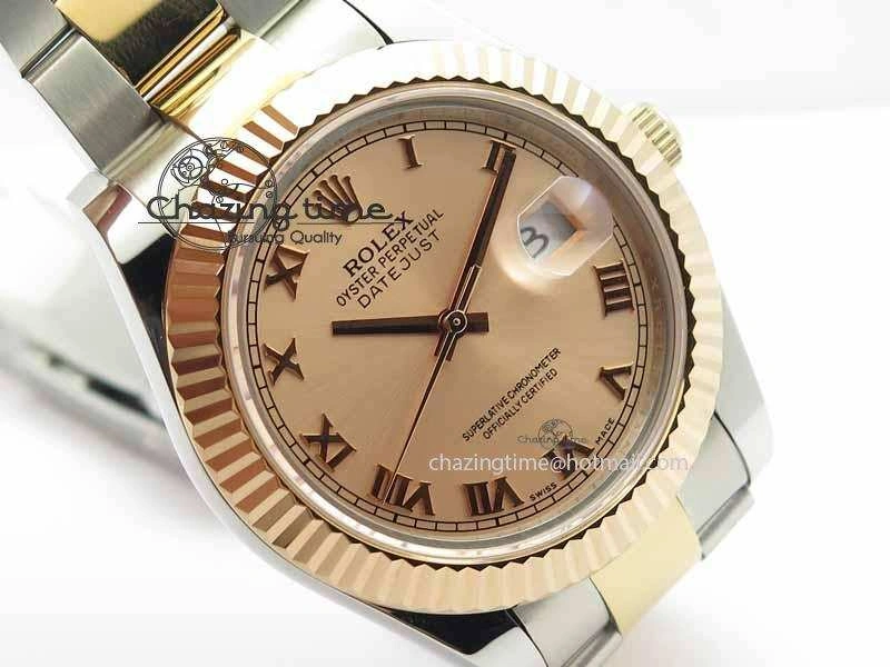 DateJust II 41mm SS RG BP Maker Best Edition RG Roman Dial On SS RG Bracelet SA3136