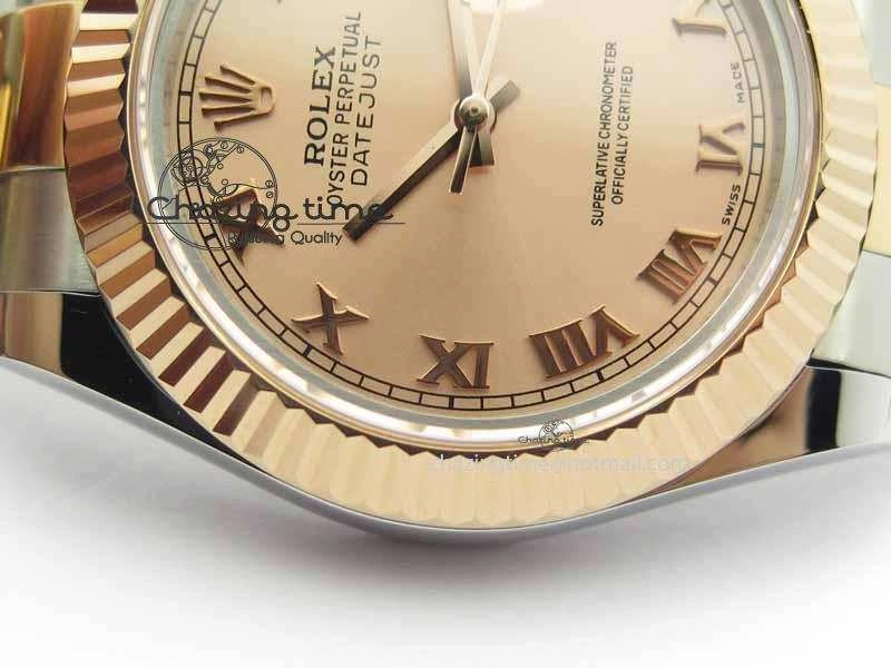DateJust II 41mm SS RG BP Maker Best Edition RG Roman Dial On SS RG Bracelet SA3136