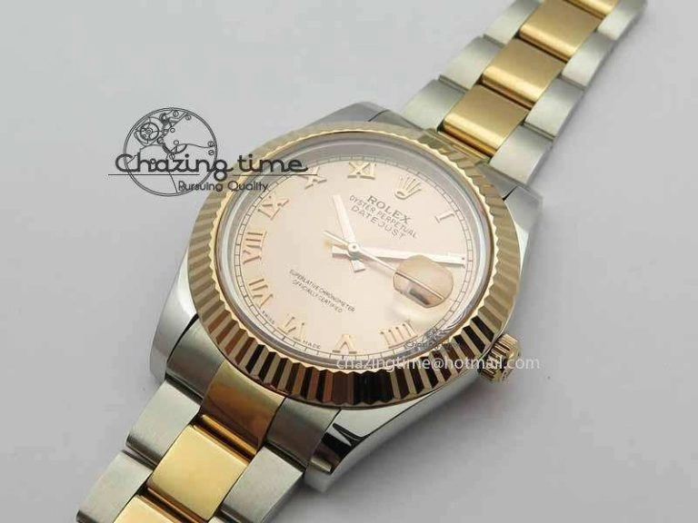 DateJust II 41mm SS RG BP Maker Best Edition RG Roman Dial On SS RG Bracelet SA3136
