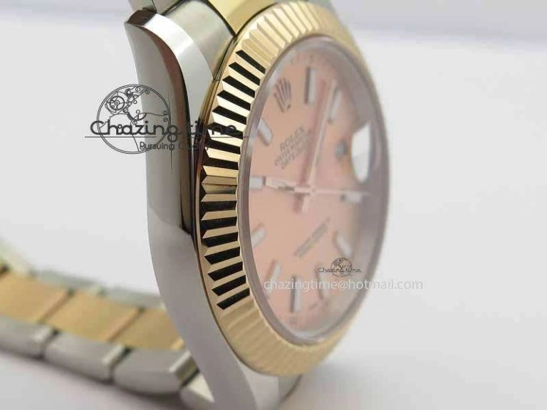 DateJust II 41mm SS RG BP Maker Best Edition Rose Gold Sticks Dial On SS RG Bracelet SA3136