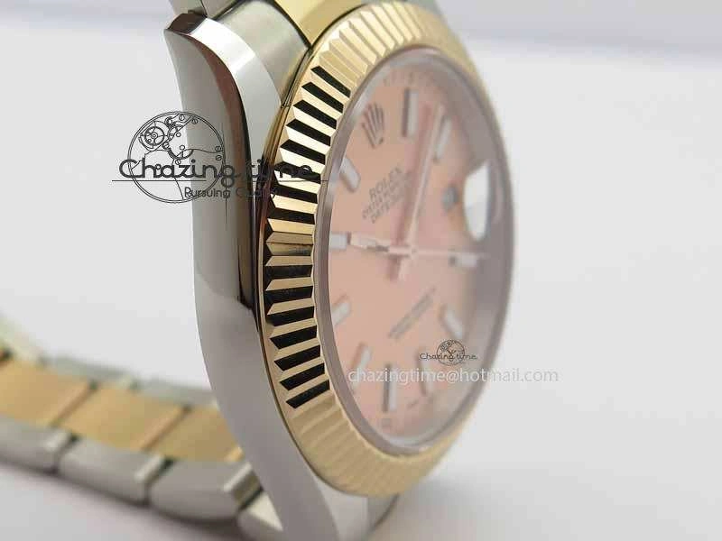 DateJust II 41mm SS RG BP Maker Best Edition Rose Gold Sticks Dial On SS RG Bracelet SA3136