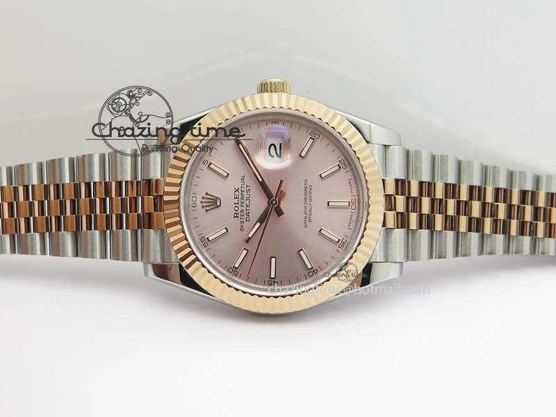 DateJust II 41mm SS RG BP Maker Best Edition Silver Gray Dial On New Version Jubilee Bracelet A2813
